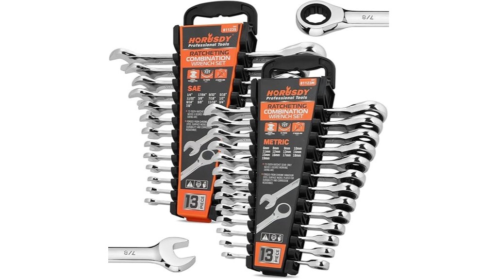 comprehensive ratcheting wrench set