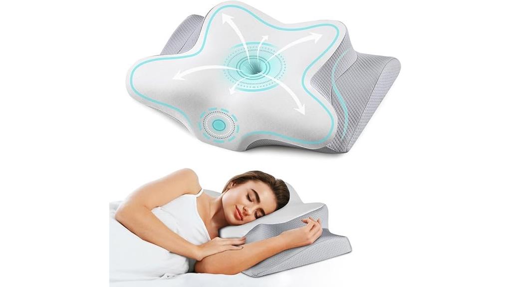 contoured neck memory foam pillow