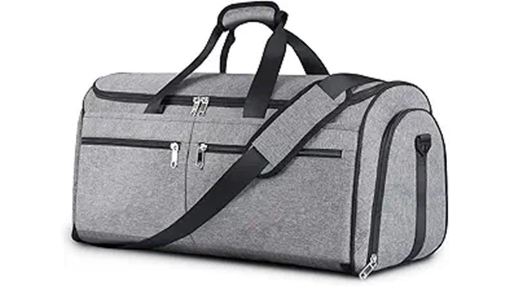 convertible travel duffel bag with shoe