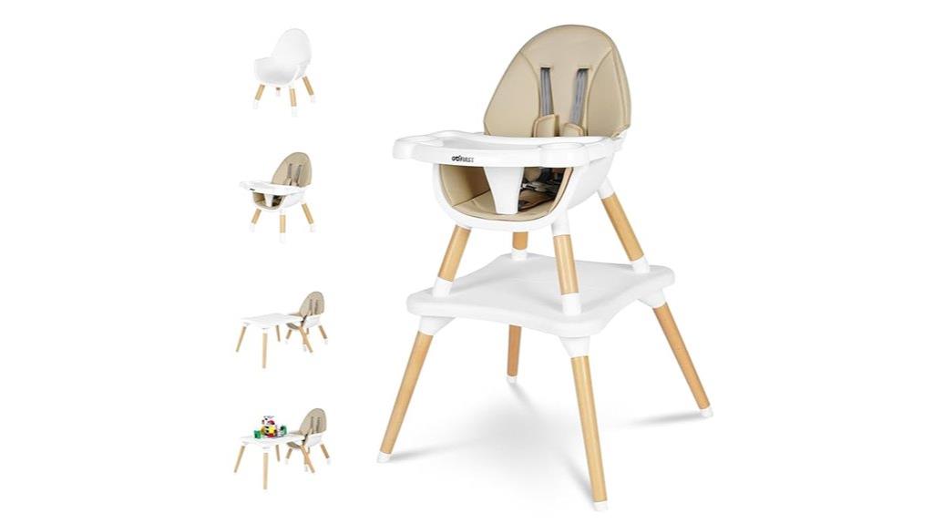 convertible wooden baby high chair