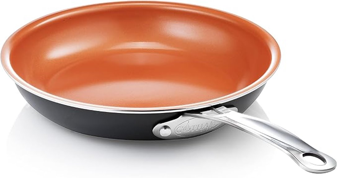 copper non stick frying pan