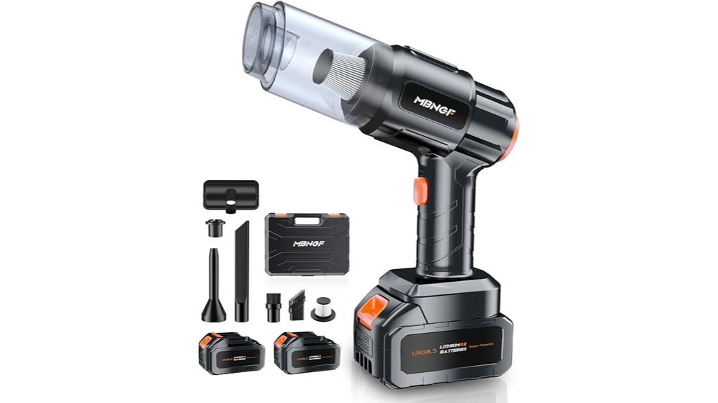 cordless portable car vacuum black