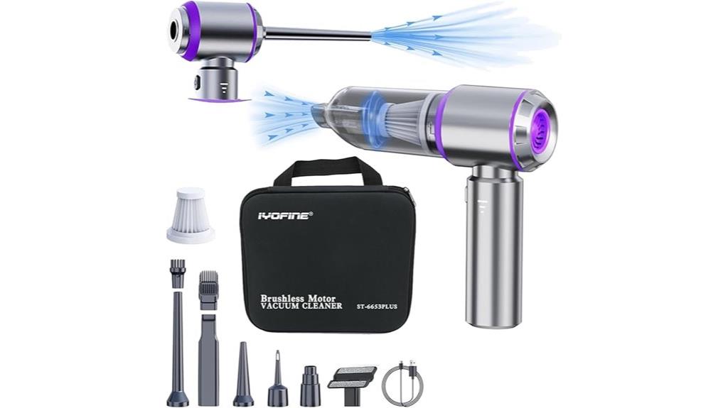 cordless vacuum cleaner with air duster