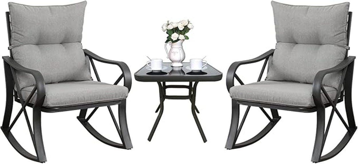 cozy outdoor rocking chair patio set