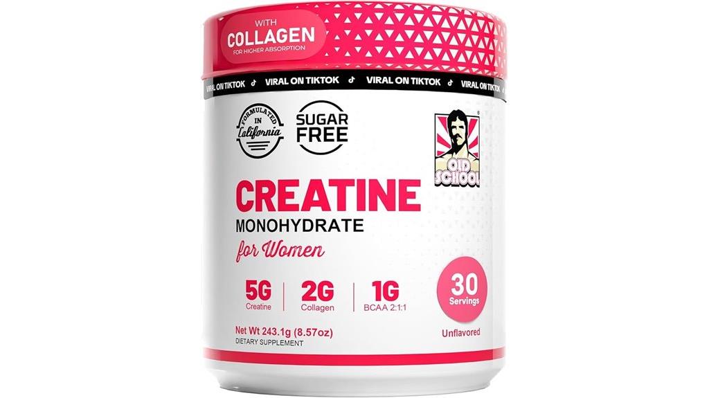 creatine collagen bcaa supplement powder