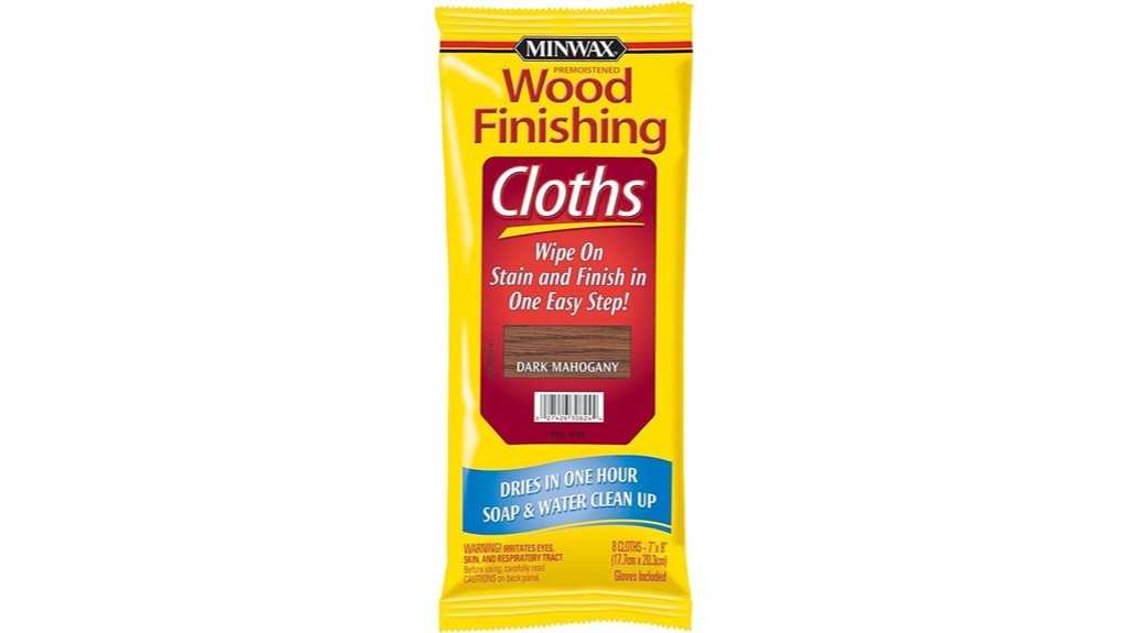 dark mahogany wood finishing cloths