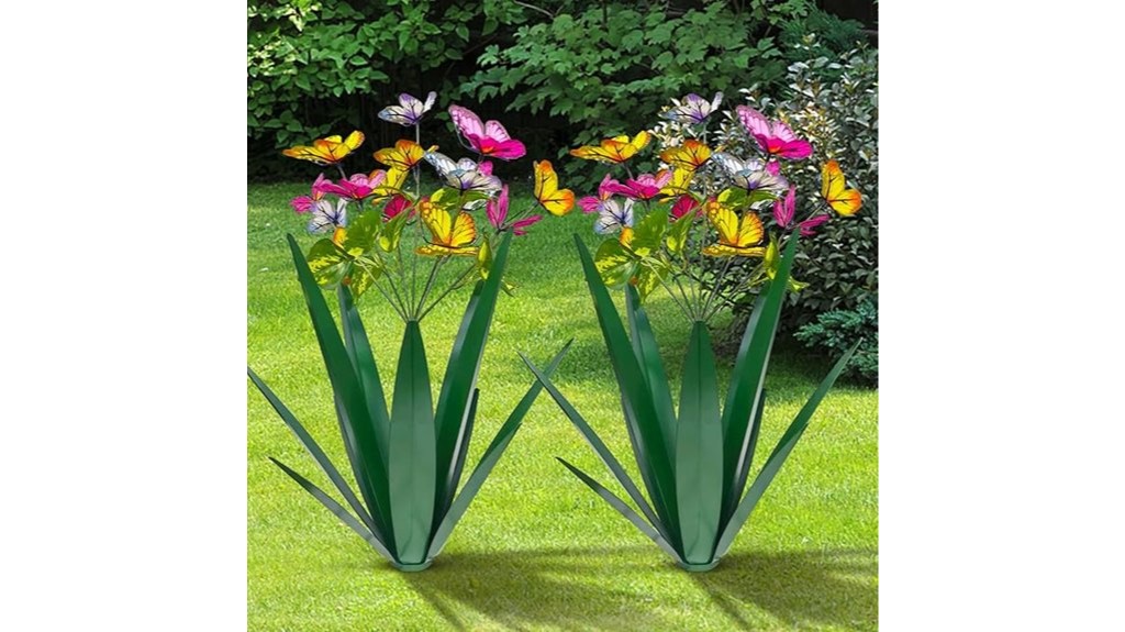 decorative metal butterfly garden sculptures