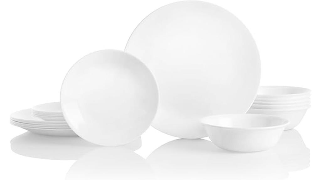 dinnerware set in winter frost