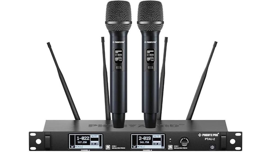 dual channel wireless microphone system