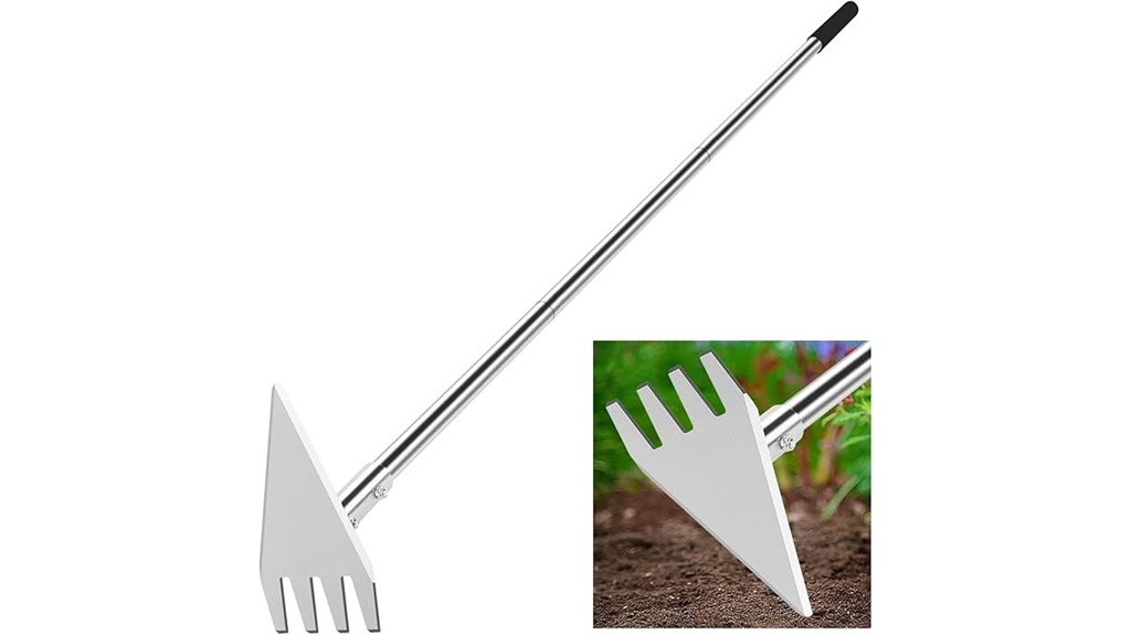 dual headed adjustable garden hoe