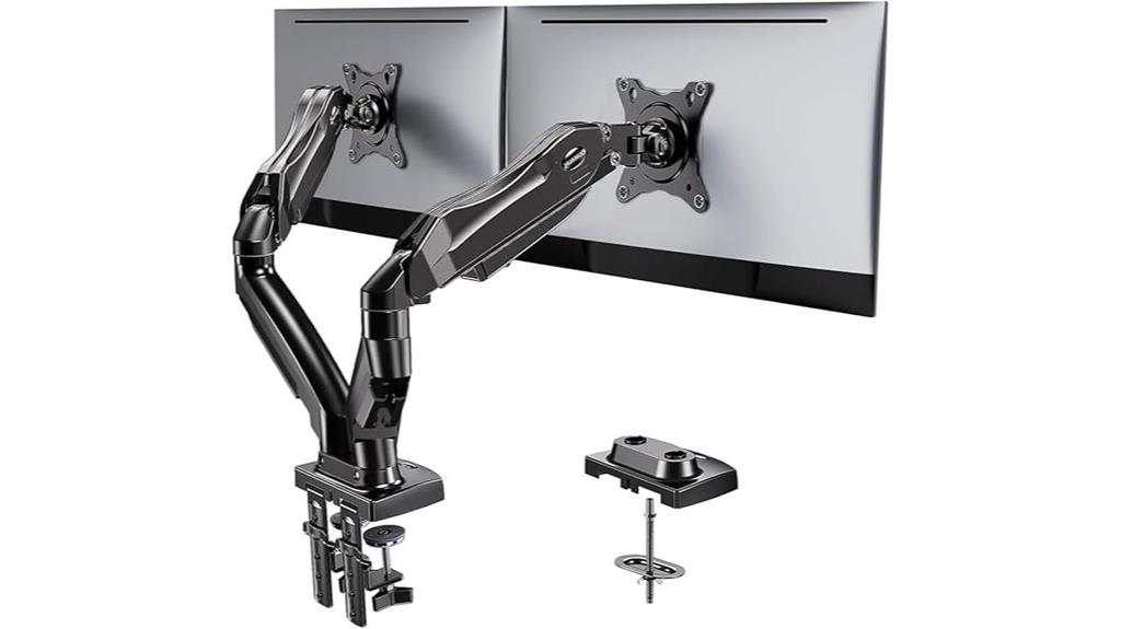 dual monitor desk mount