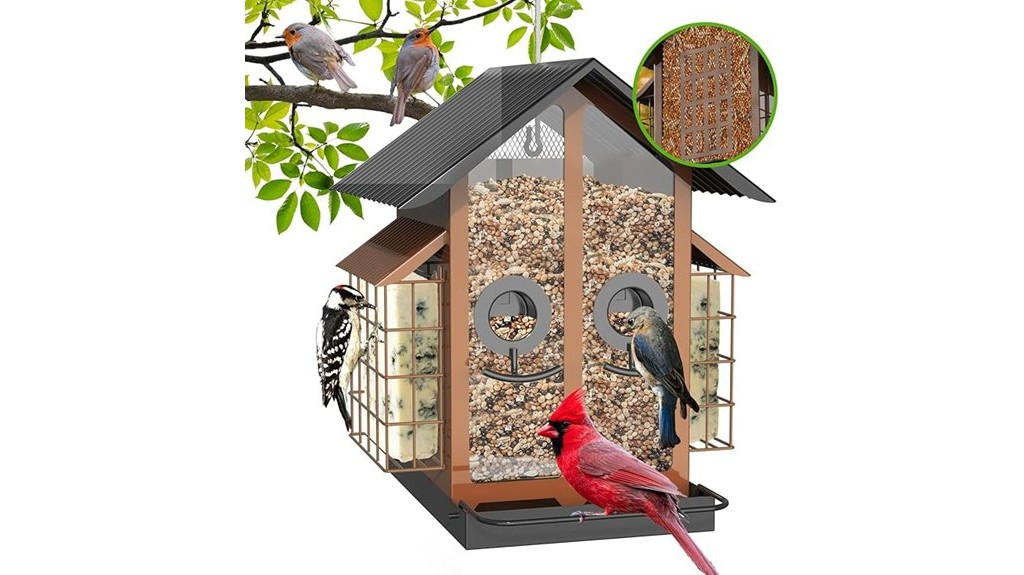 dual purpose metal bird feeder
