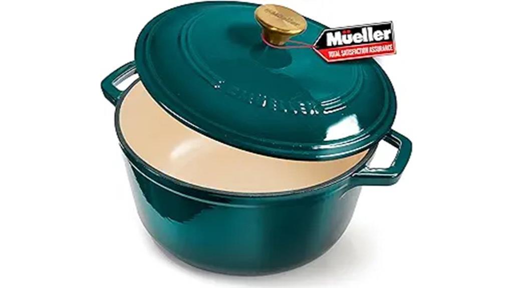 durable enameled cast iron pot