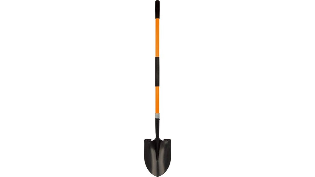 durable metal shovel fiberglass handle