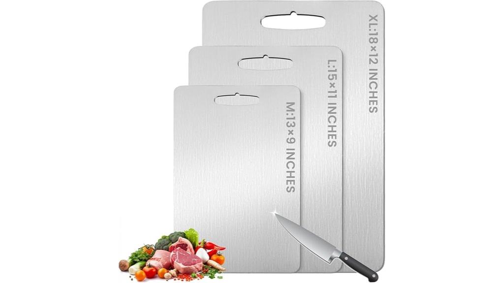 durable titanium cutting board dimensions