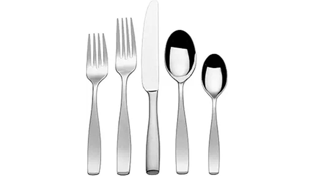 elegant stainless steel flatware set