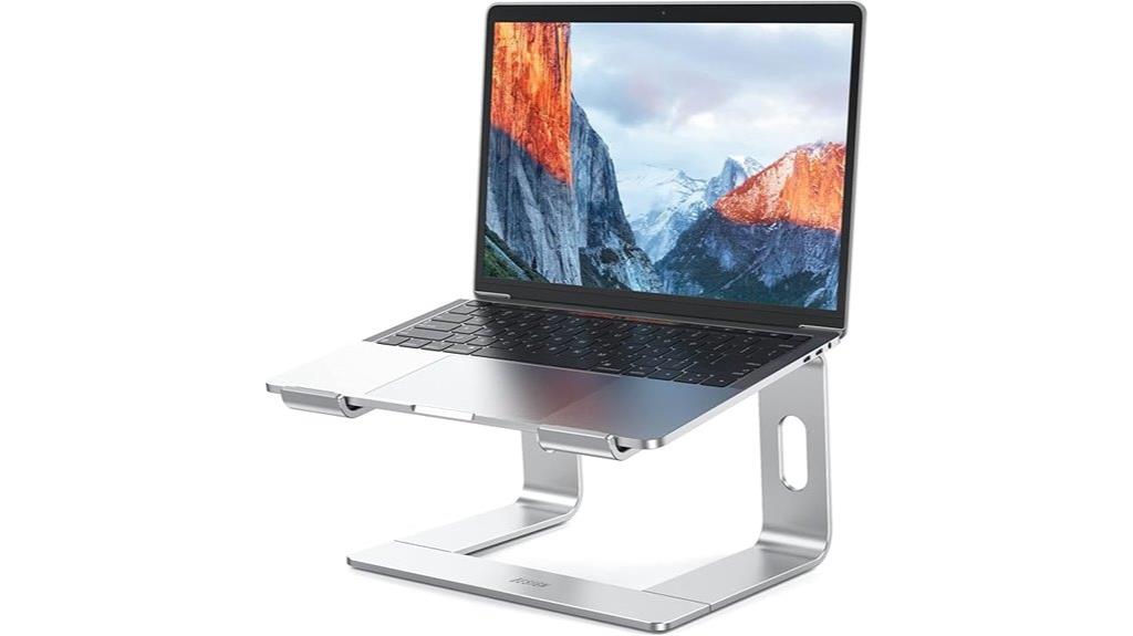 ergonomic aluminum laptop stand