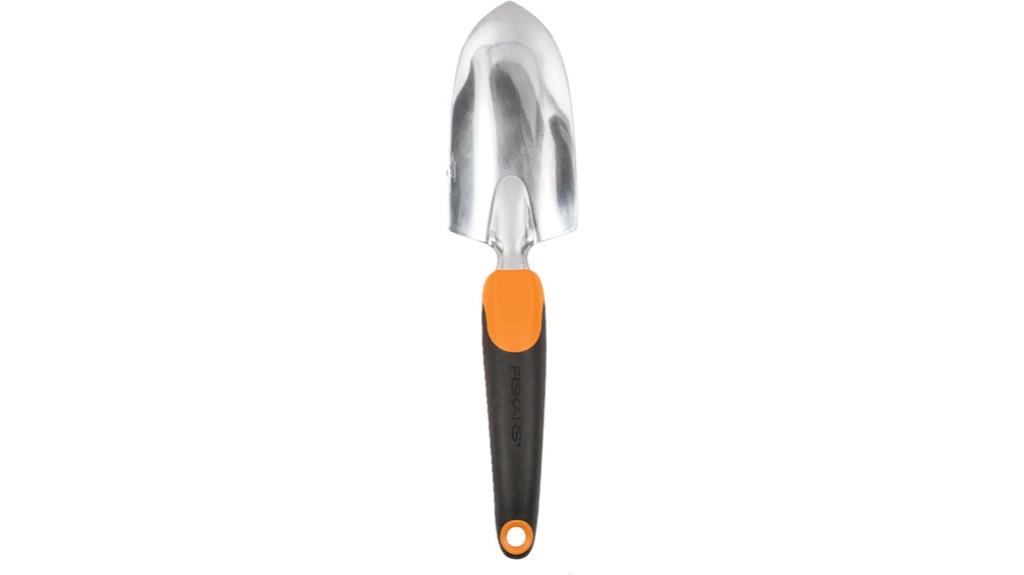 ergonomic garden digging trowel