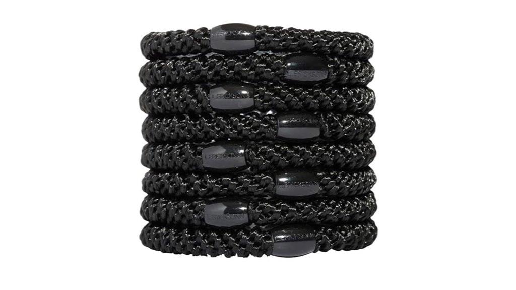 erickson s ponytail holders black eight pack