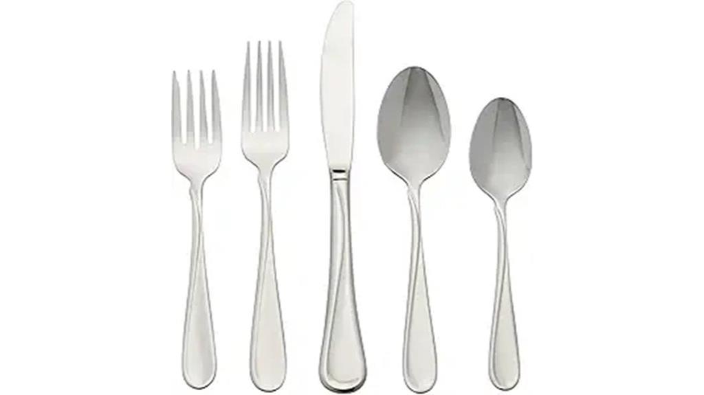 everyday flatware set 45 pieces