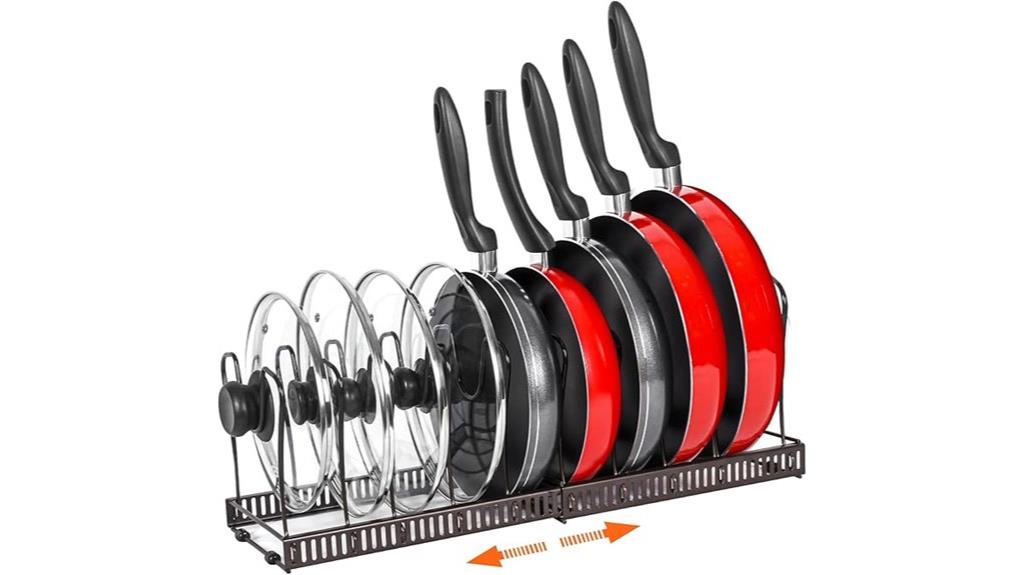 expandable adjustable compartmented kitchen rack