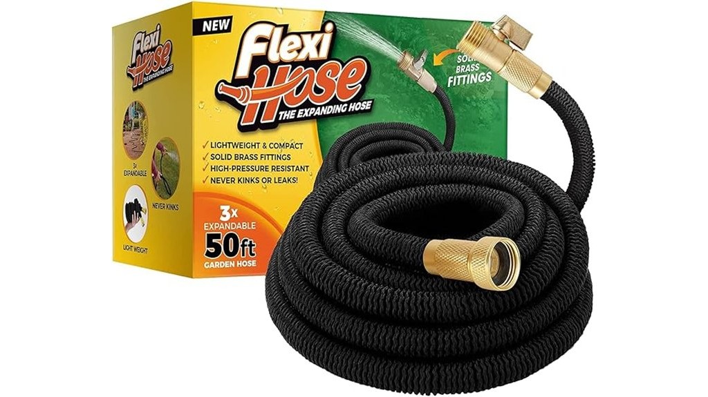 expandable garden hose with brass fittings