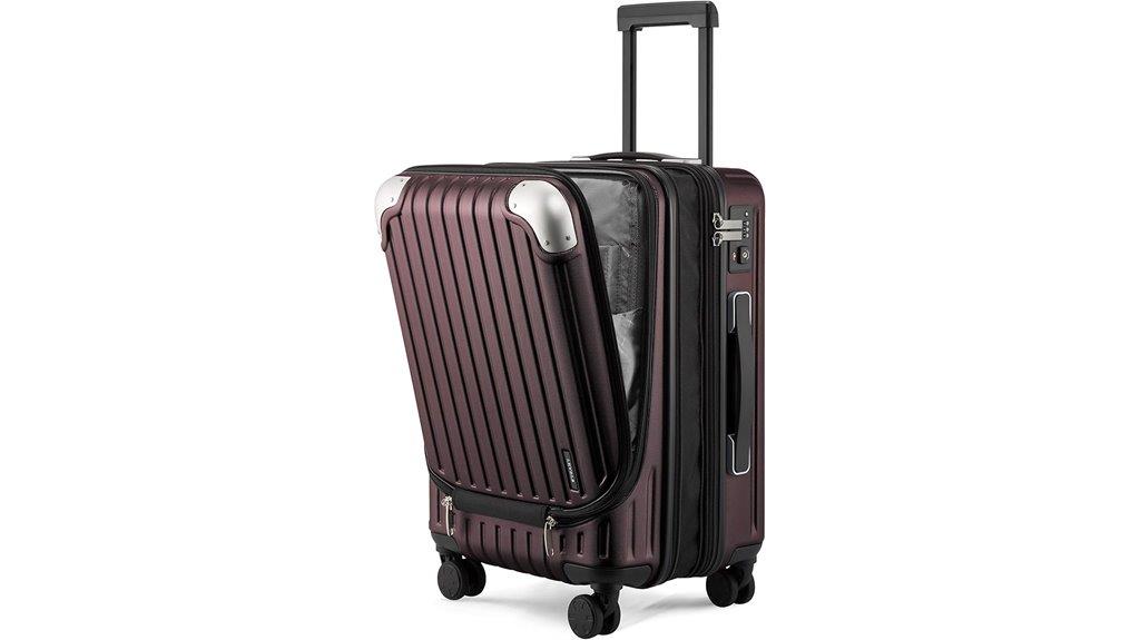 expandable hardside carry on suitcase