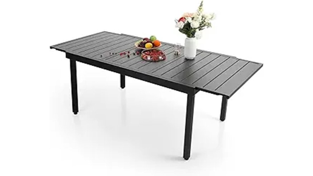 expandable patio dining table