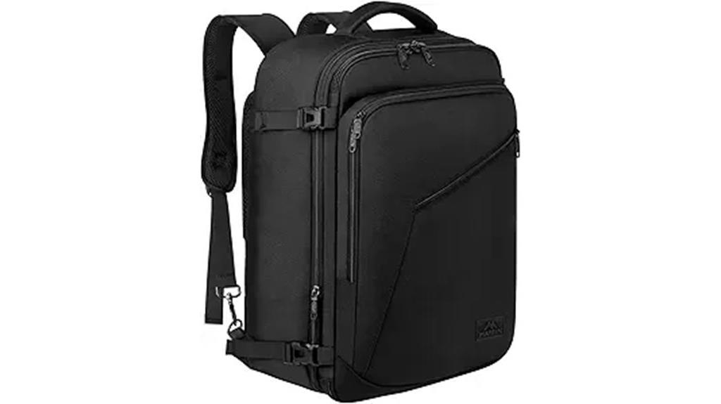 expandable water resistant large travel backpack