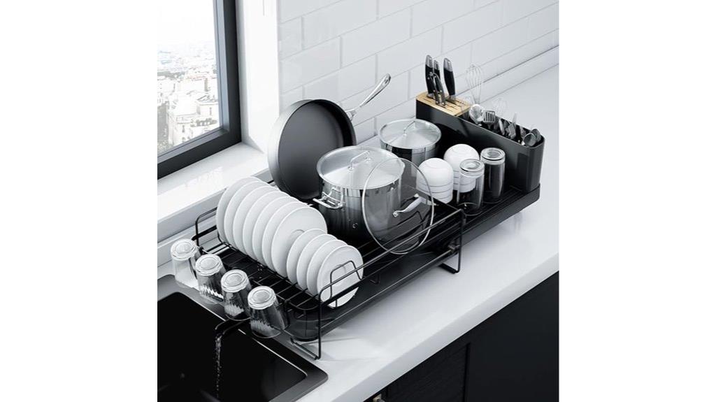 extendable kitchen counter dish drying