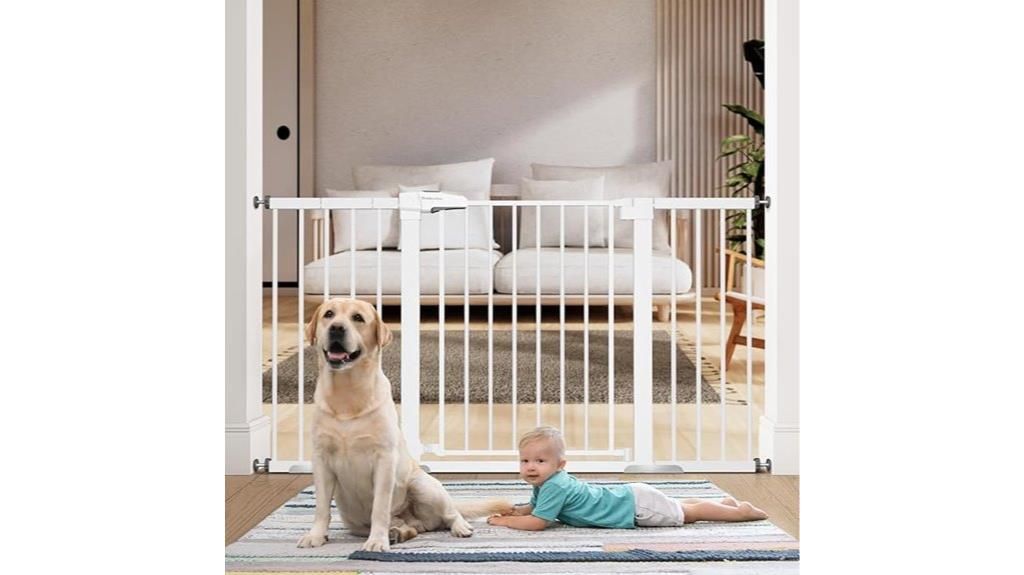 extra wide pet gate with wall cups