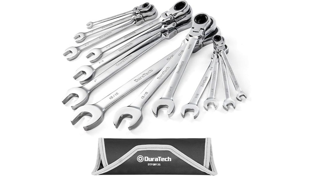 flexible ratcheting combination wrench set