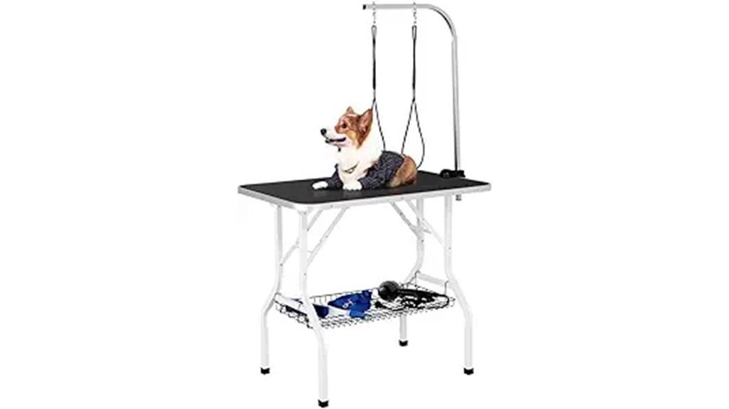 foldable adjustable grooming dog table