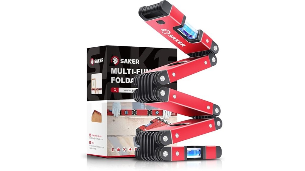 foldable multi function woodworking level tool