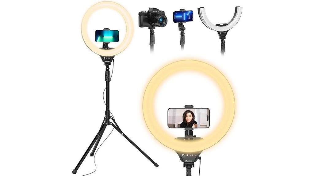 foldable ring light with tripod