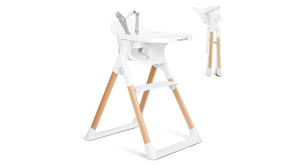 foldable wooden legged baby high chair
