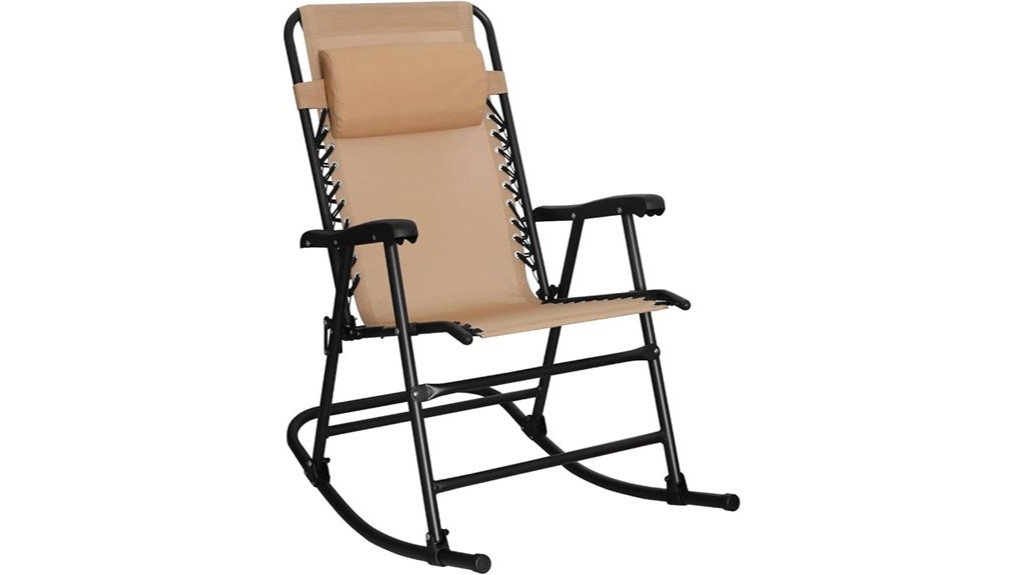 folding outdoor reclining rocking chair