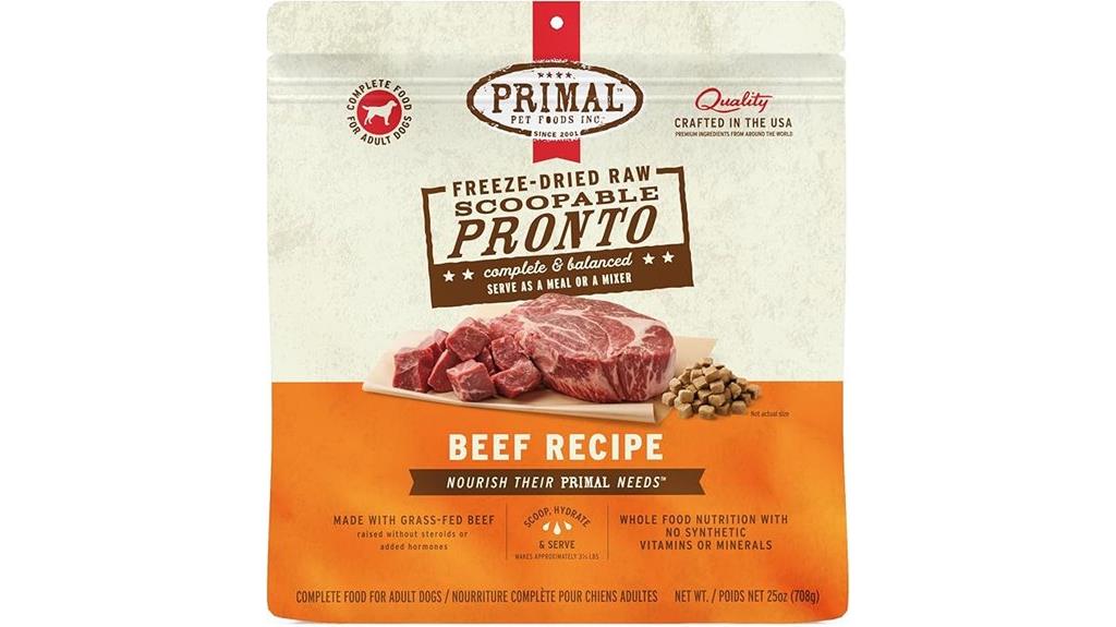 freeze dried beef dog food