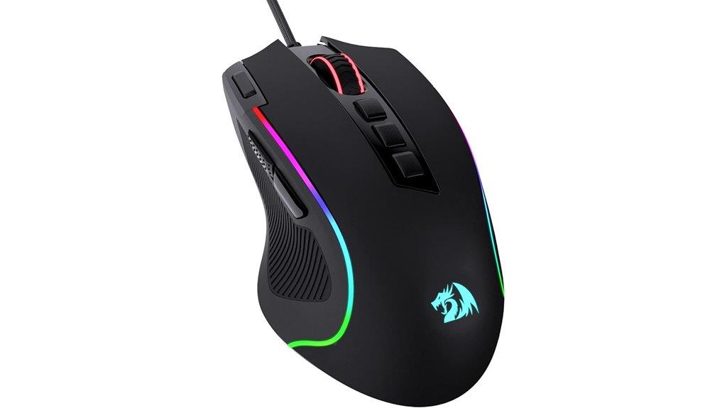 gaming mouse with rgb custom buttons