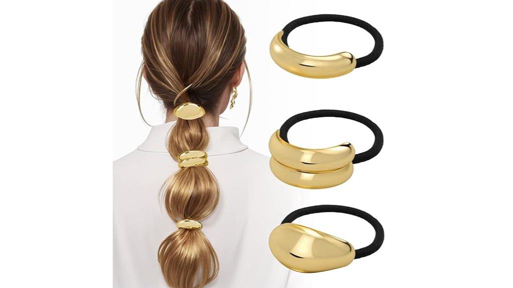 gold metal hair accessories