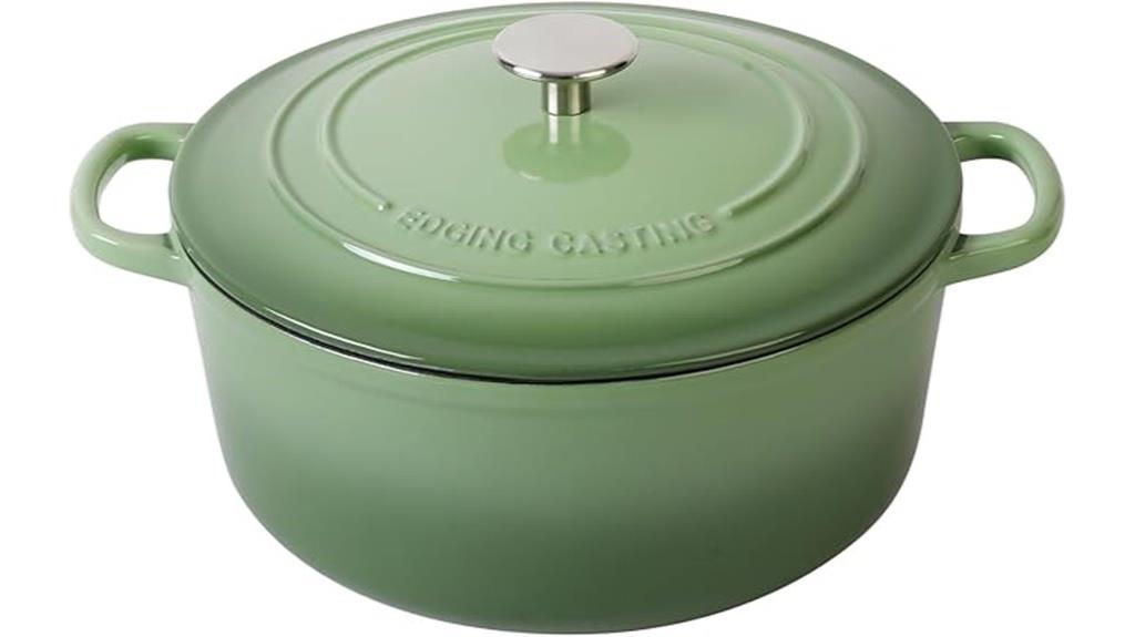 green pistachio enameled pot