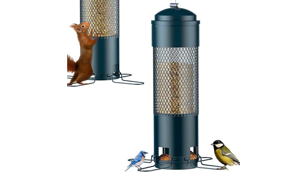 hanging bird feeder squirrel proof 3 pound capacity
