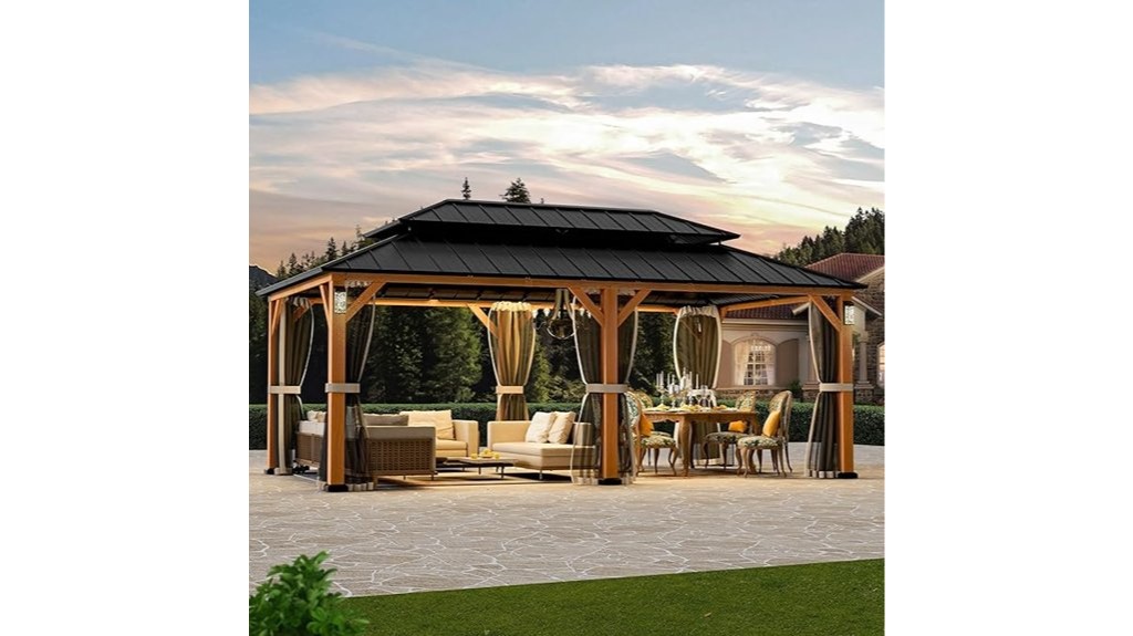 hardtop gazebo with led lights