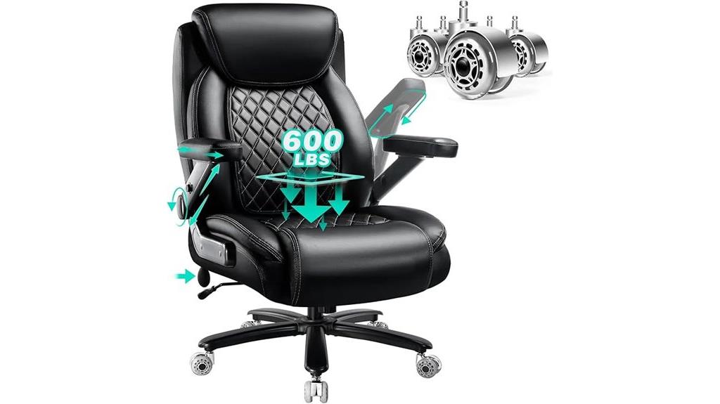 heavy duty adjustable lumbar office chair