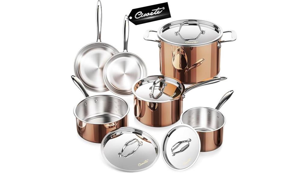 high quality multi layered cookware set