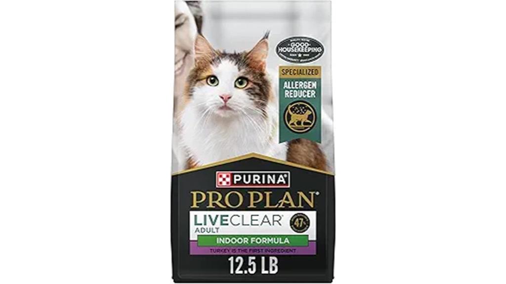 indoor cat food allergen reducing