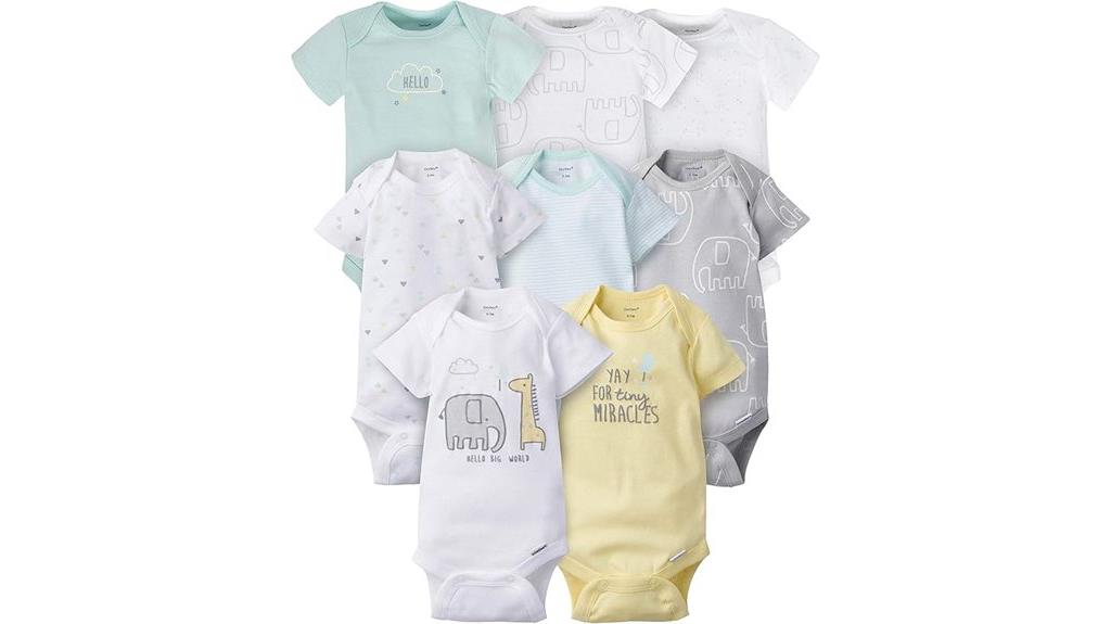 infant bodysuits with short sleeves