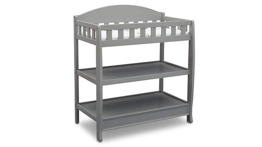 infant changing table grey coloured