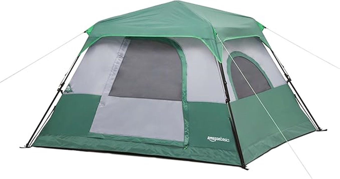instant camping tent with rainfly