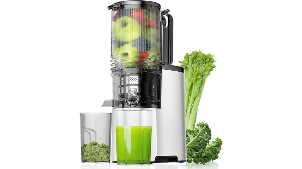 juice extractor with wide chute